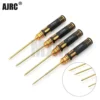 Ajrc 4pcs/set Titanium Plating 1.5/2/2.5/3mm Hexagon Screwdriver Screw Driver Tool Kit For Rc Model Car Boat Airplane